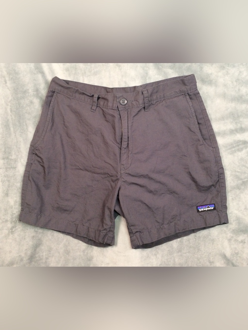 Patagonia Organic Cotton Men's Hiking Charcoal Flat-Front Shorts